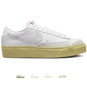 Nike Blazer Low Platform in White and Lemon